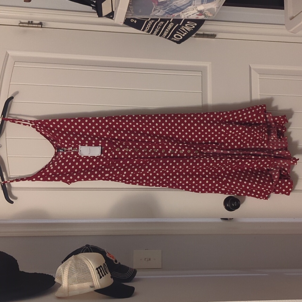 Red Polka Dot Maxi Dress